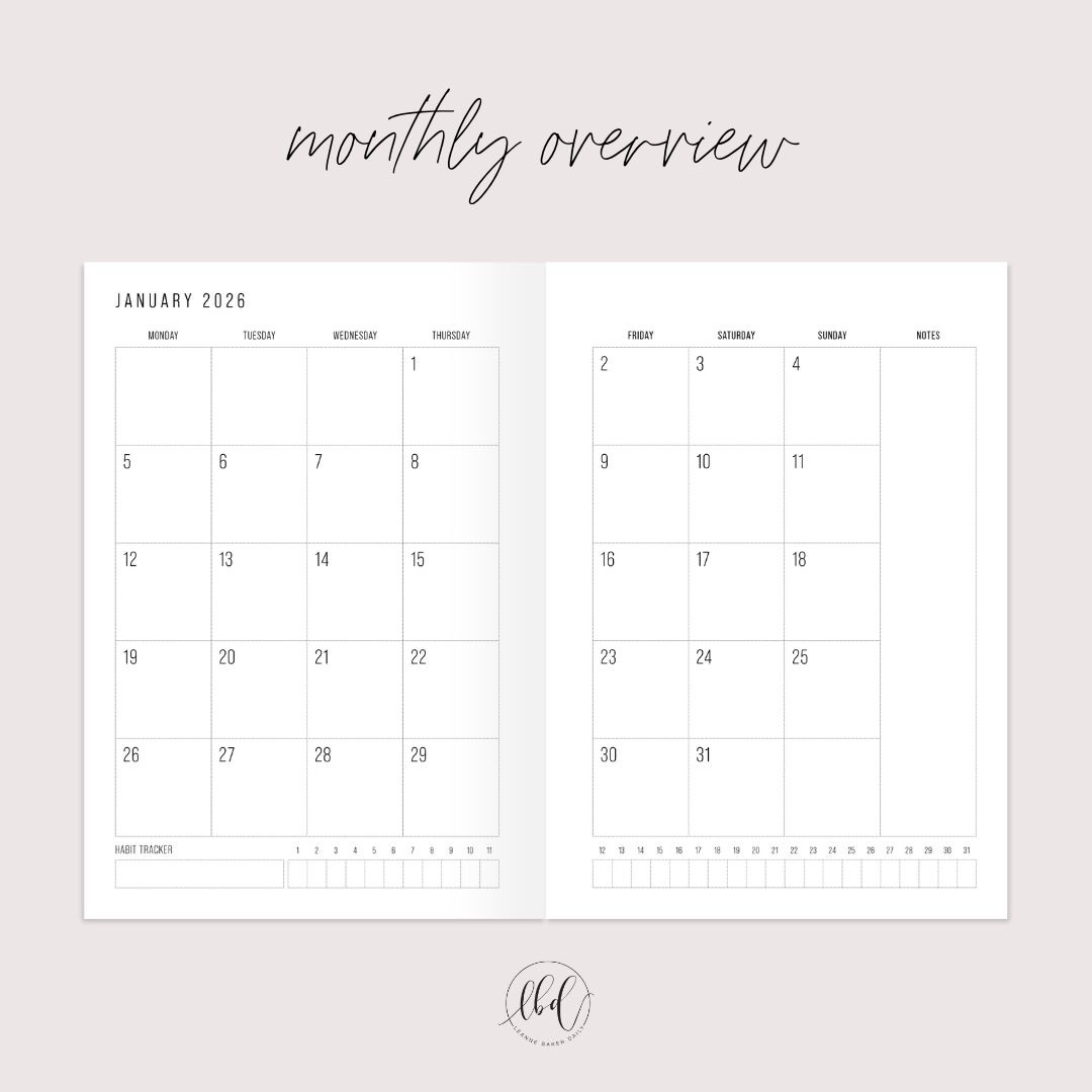 Slimline Planner - Midnight (Preorder)