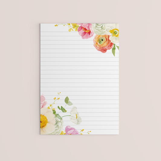 Notepad Year in Bloom
